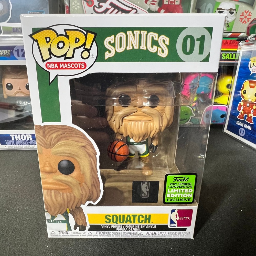 Funko Pop NBA Mascots Squatch 01 Seattle Sonics 2021 Spring Convention Exclusive